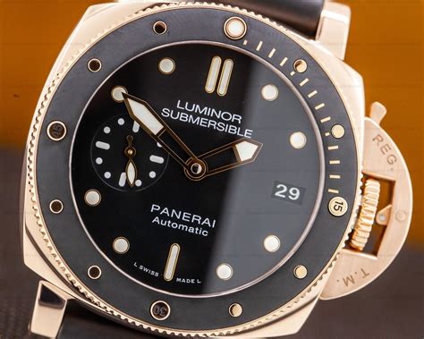 panerai submersible limited edition|Panerai submersible 42mm rose gold.